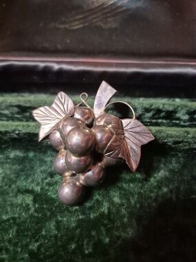 Vintage Mexico 925 Large Grapes Cluster Brooch - Women Jewelry
